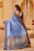 Vasthrlay Orange Jacquard Unstitched Saree