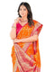 Vasthrlay Kanjivaram Satin Orange Ethnic Wear