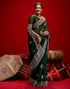 Vasthrlay Embroidery Scalloped Unstitched Maroon Saree