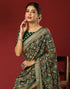Vasthrlay Georgette Bandhani Unstitched Wine Saree