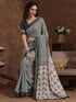 Vasthrlay Weaving Printed Unstitched Dusty Pink Saree
