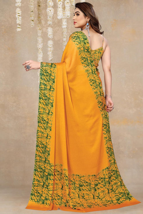 Vasthrlay Fashion Chiffon Abstrect Printed Ethnic Wear