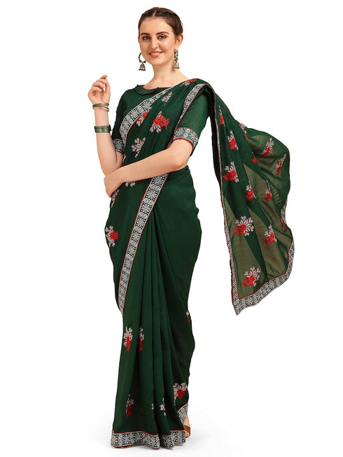 Vasthrlay Vichitra Embroidery Saree