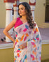 Vasthrlay Chiffon Blouse Maroon Saree