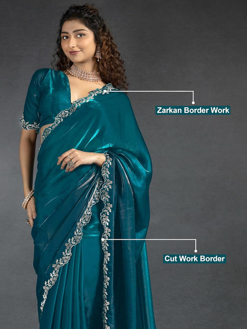 Vasthrlay Georgette Unstitch Morpeach Ethnic Wear