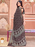Vasthrlay Georgette Jacquard Unstitched Purple Saree
