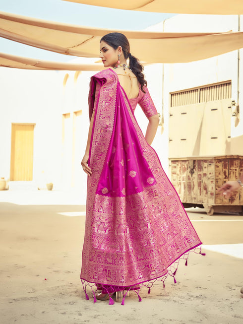Vasthrlay Kanjivaram Unstitched Saree