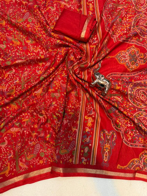 Vasthrlay Kashmiri Print Saree