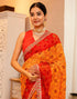 Vasthrlay Georgette Embroidery Unstitched Yellow Saree