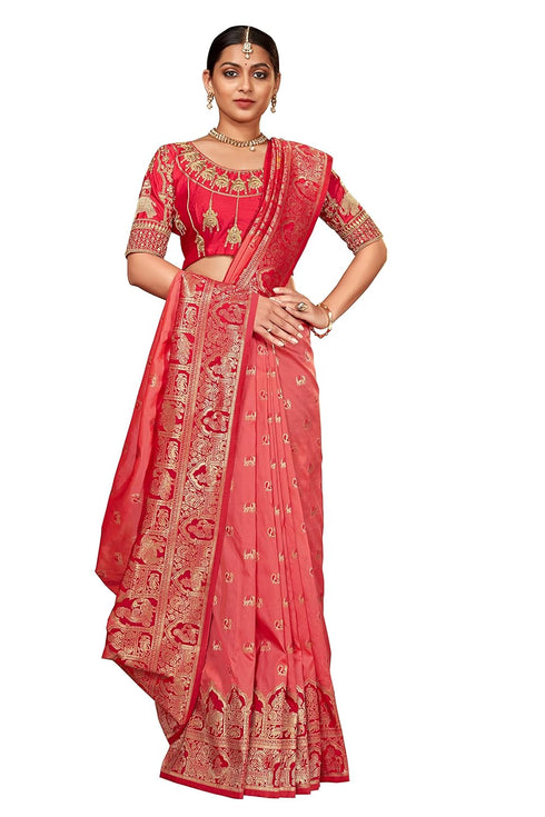 Vasthrlay Traditional Jacquard Banarasi Sareewith