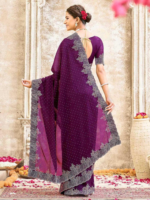 Vasthrlay Shimmer Light Saree