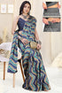 Vasthrlay Fashion Chiffon Chevron Printed Ethnic Wear