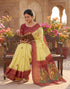 Vasthrlay Womens Printed Unstitched Olive Green Saree