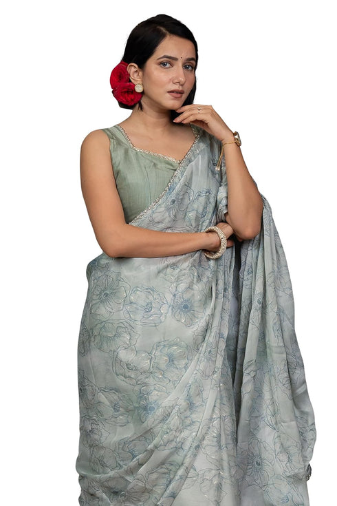 Vasthrlay Fashion Georgette Dark Multicolor Ethnic Wear