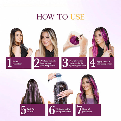 Semi Permanent Hair Color for Women & Men #22 French Plum