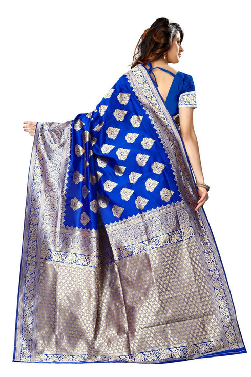 Vasthrlay Royal Blue San Pari Saree