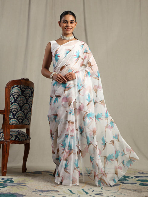 Vasthrlay Chiffon Floral Saree