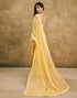 Vasthrlay Chiffon Bandhani Unstitched Yellow Saree