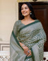 Vasthrlay Womens Printed Unstitched Maroon Saree