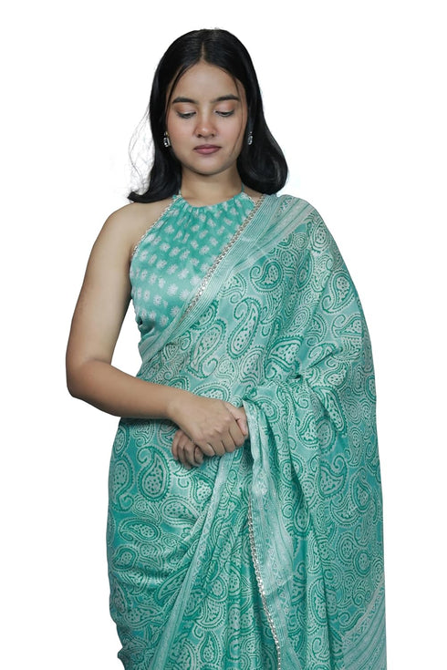 Vasthrlay Fashion Chiffon Paisley Printed Ethnic Wear