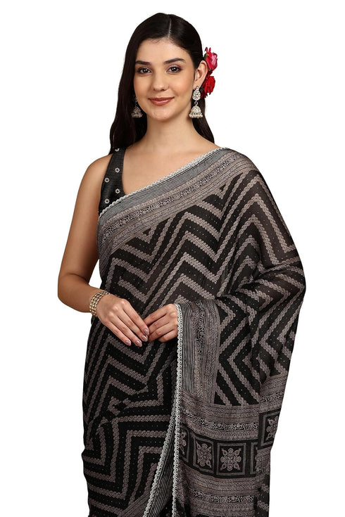 Vasthrlay Fashion Georgette Leheriya Turquoise Ethnic Wear