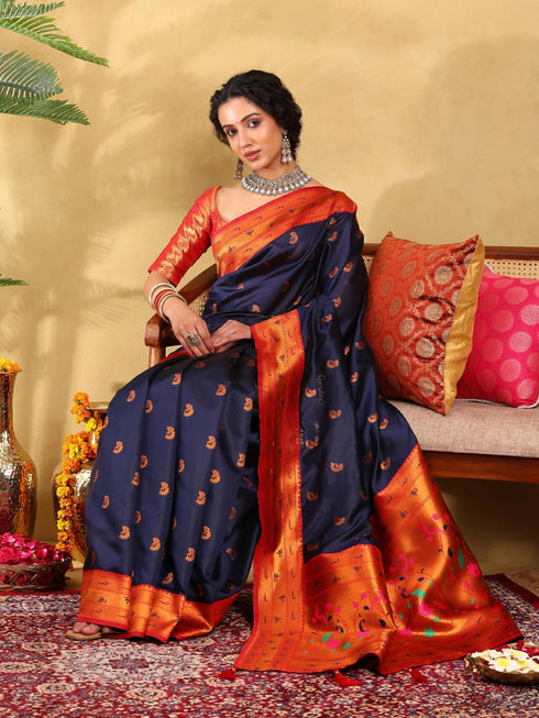 Vasthrlay Banarasi Unstitched Saree