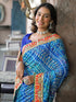 Vasthrlay Bandhani Embroidery Red Saree