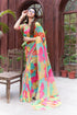 Vasthrlay Georgette Sequence White Ethnic Wear