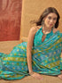 Vasthrlay Chiffon Bandhani Unstitched Purple Saree