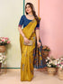 VasthrlayKanjivaram Banarasi Unstitched Mustard Free Ethnic Wear