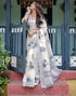 Vasthrlay Womens Printed Unstitched Light Green Saree