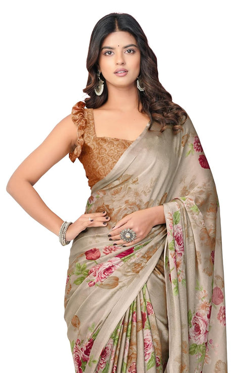 Vasthrlay Fashion Chiffon Printed Dusty Ethnic Wear