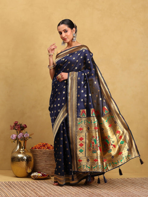 Vasthrlay Banarasi Unstitched Saree