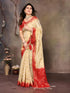 Vasthrlay Gold Banarasi Unstitched Saree