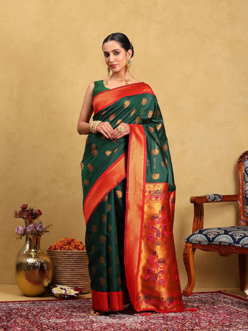 Vasthrlay Banarasi Unstitched Saree