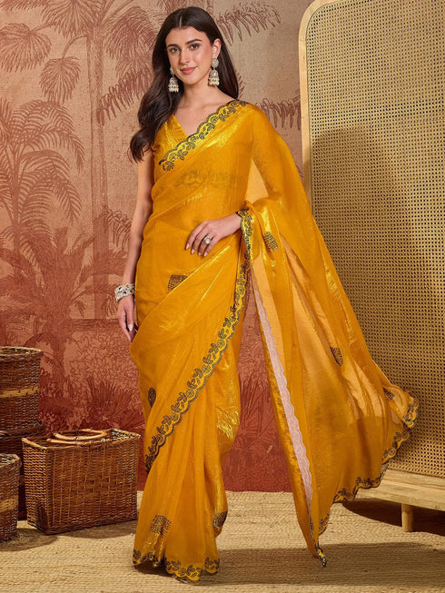 Vasthrlay Scalloped Unstitched Designer Mt Ethnic Wear