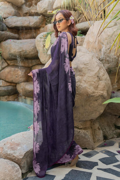 Vasthrlay Fashion Chiffon Printed Ethnic Wear
