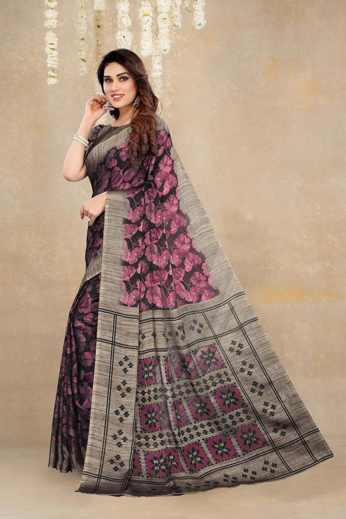 Vasthrlay Fashion Chiffon Georgette Beige Ethnic Wear