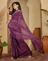 Vasthrlay Georgette Embroidery Unstitched Yellow Saree