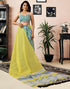Vasthrlay Chanderi Printed Unstitched Off White Saree