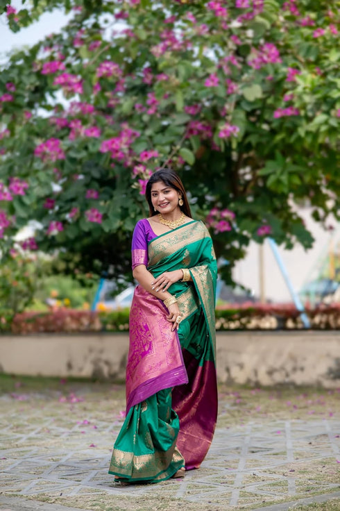 Vasthrlay Kanjivaram Weaving Contrast