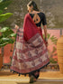 Vasthrlay Geometric Printed Unstitched Black Saree