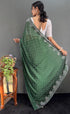 Vasthrlay Designer Georgette Border Traditional