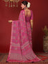 Vasthrlay Georgette Bandhani Unstitched Pink Saree