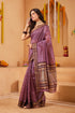 Vasthrlay Orange Jacquard Unstitched Saree