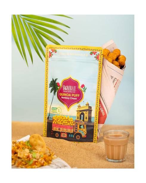 Bombay Snacking Company Quinoa Puff | Bombay Chaat Flavour | Roasted Snack