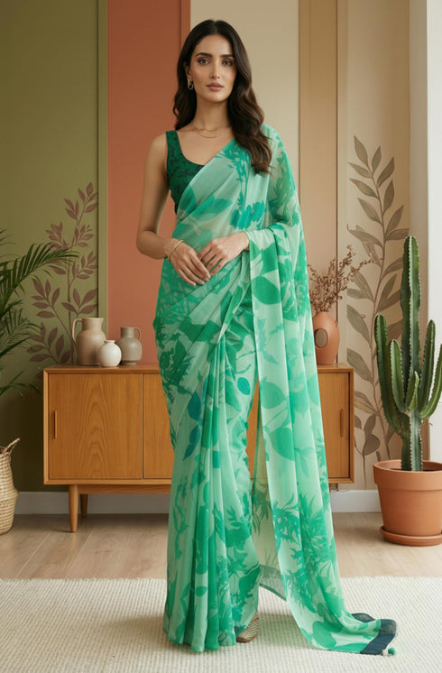 Vasthrlay Georgette Printed Saree