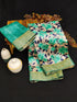 Vasthrlay Tussar Printed Contrast