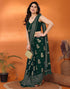 Vasthrlay Georgette Weaving Unstitched Red Saree