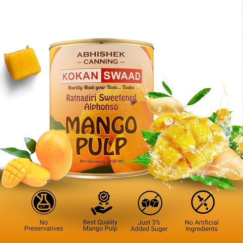 Kokan Swaad Ratnagiri Alphonso Mango Pulp Sweetened
